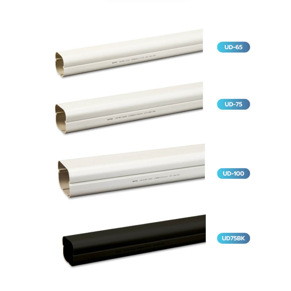 อุปกรณ์รางครอบท่อรางแอร์ UD-75 (75 มม.) DUCT UPC UPVC DUCT LINER_2